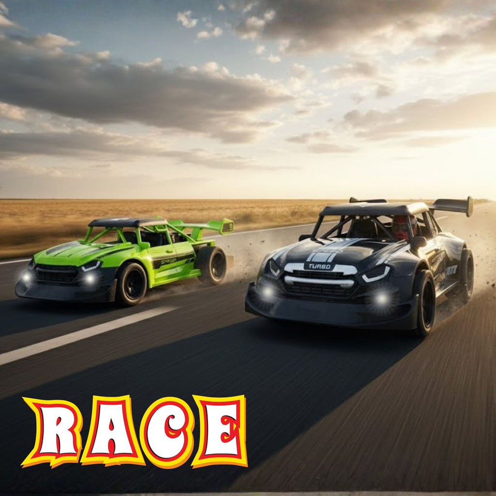 TOYTALES High Speed Smoke Car with Flashing Lights Rechargeable Remote Control Racing Car