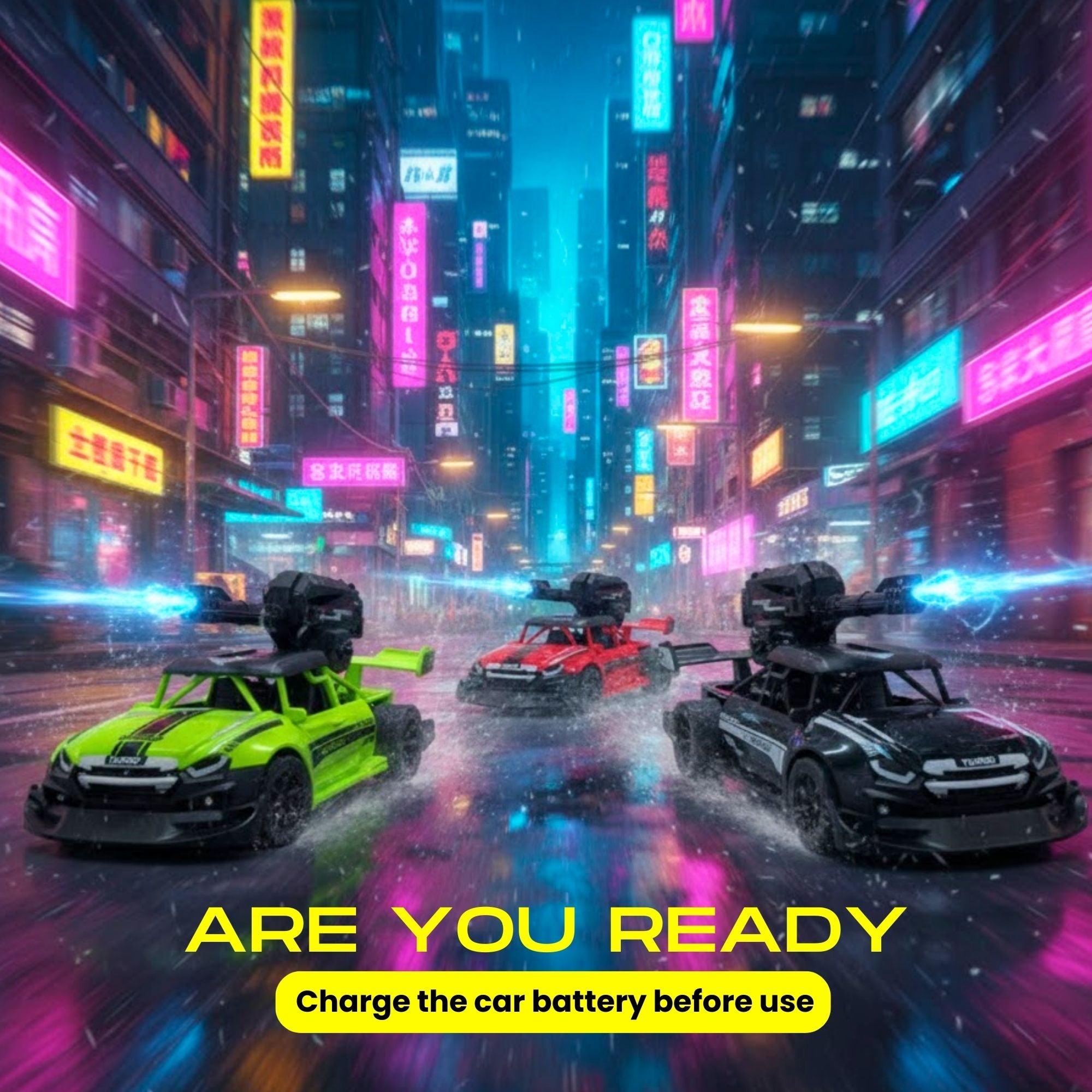 TOYTALES High Speed Bullet Car with Flashing Lights Rechargeable Remote Control Racing Car