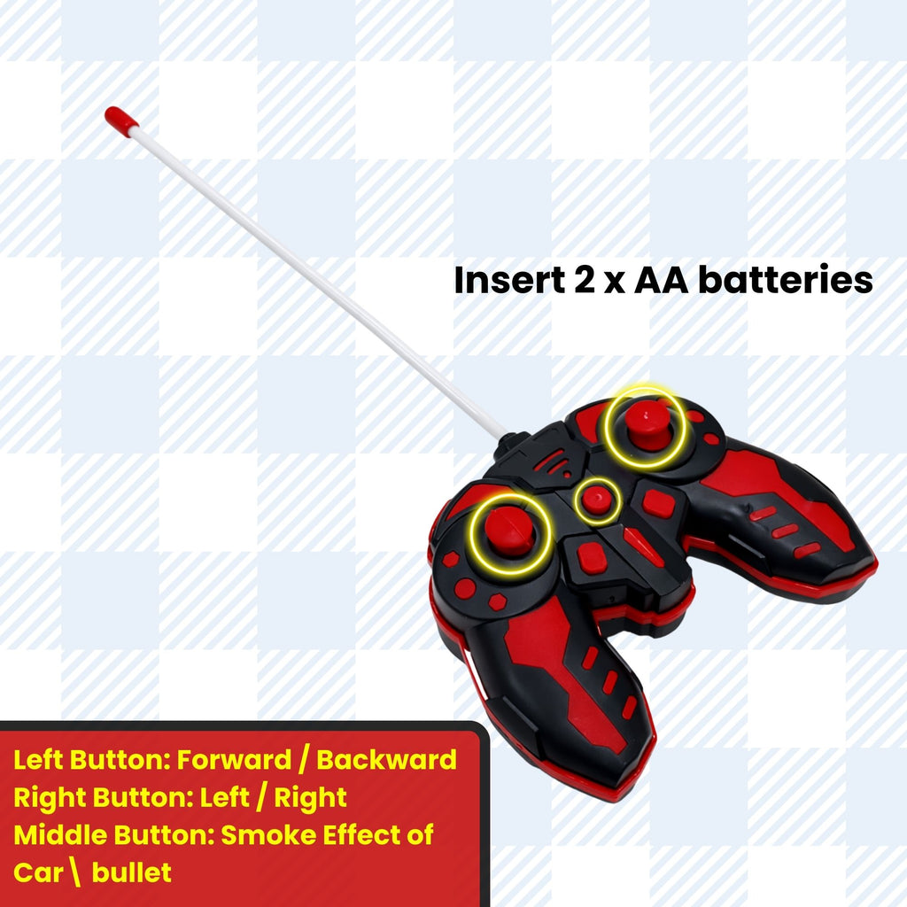 TOYTALES High Speed Gel Water Bomb Blaster Remote Control Car with Smoke & LED Lights