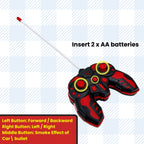 TOYTALES High Speed Gel Water Bomb Blaster Remote Control Car with Smoke & LED Lights