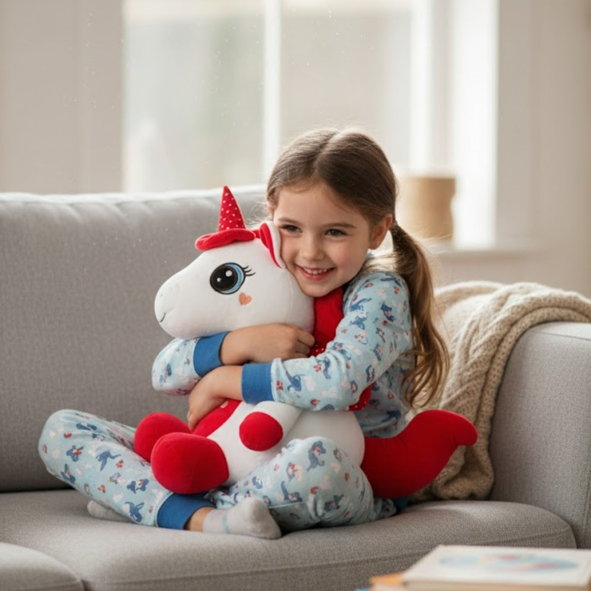 TOYTALES Gracie Unicorn Soft Plush Toy | Animal Stuffed Toy 45cm, Assorted Colors