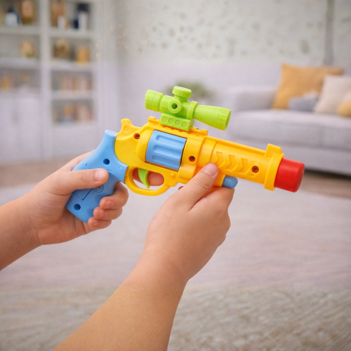 TOYTALES Musical Toy Revolver Gun Light and Sound Pretend Play