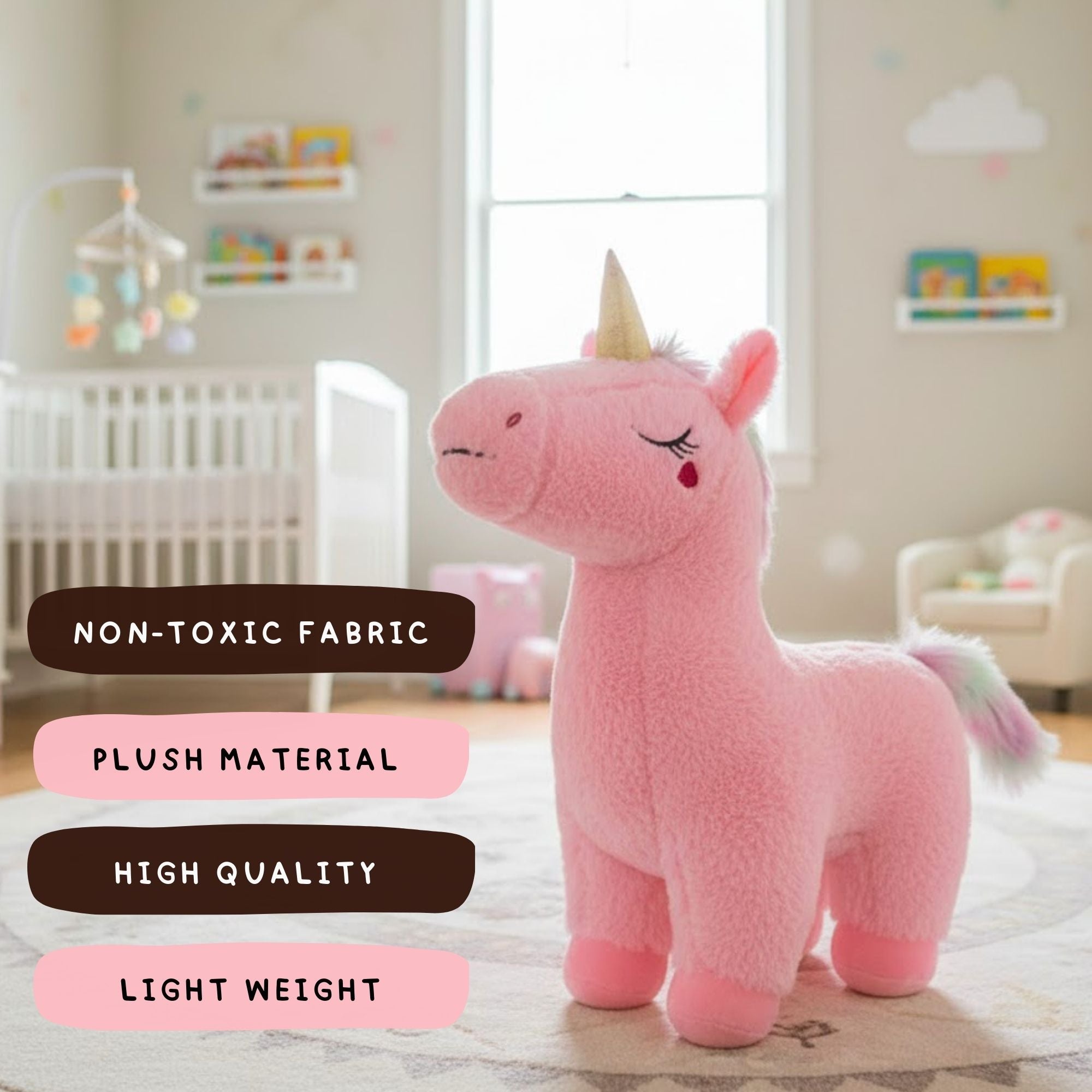 TOYTALES Unicorn Soft Toy |  Plush Stuffed Toy – 45 cm Teddy, Assorted Colors