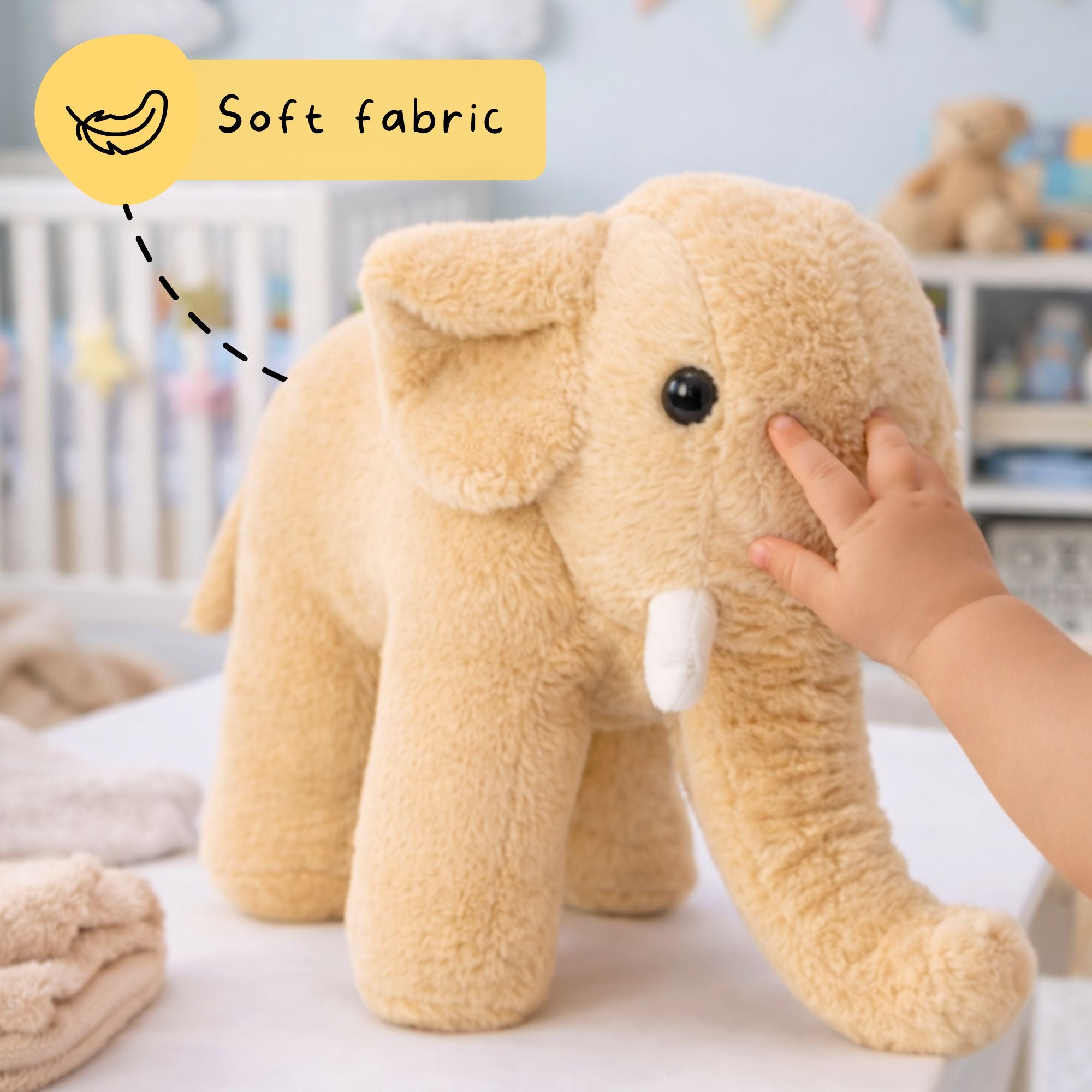 TOYTALES Elephant Soft Toy |  Plush Stuffed Toy 40cm, Assorted Colors