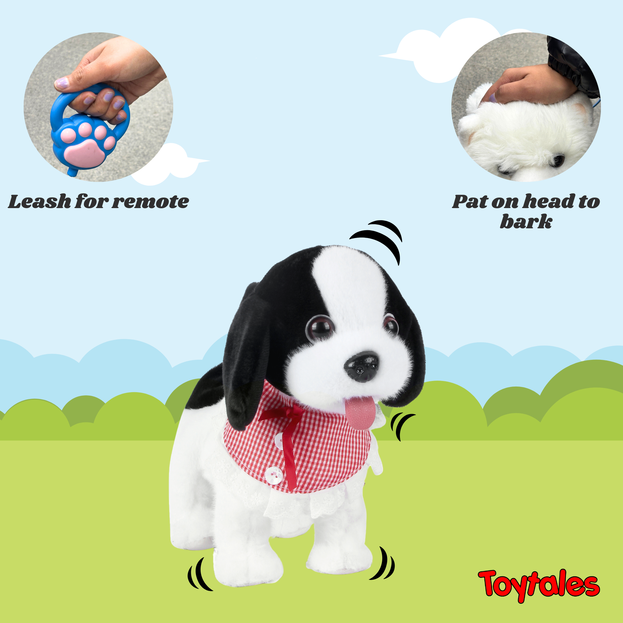 TOYTLAES Duffy Remote Control Dog Toy Walking And Barking Interactive Puppy Plush Toy