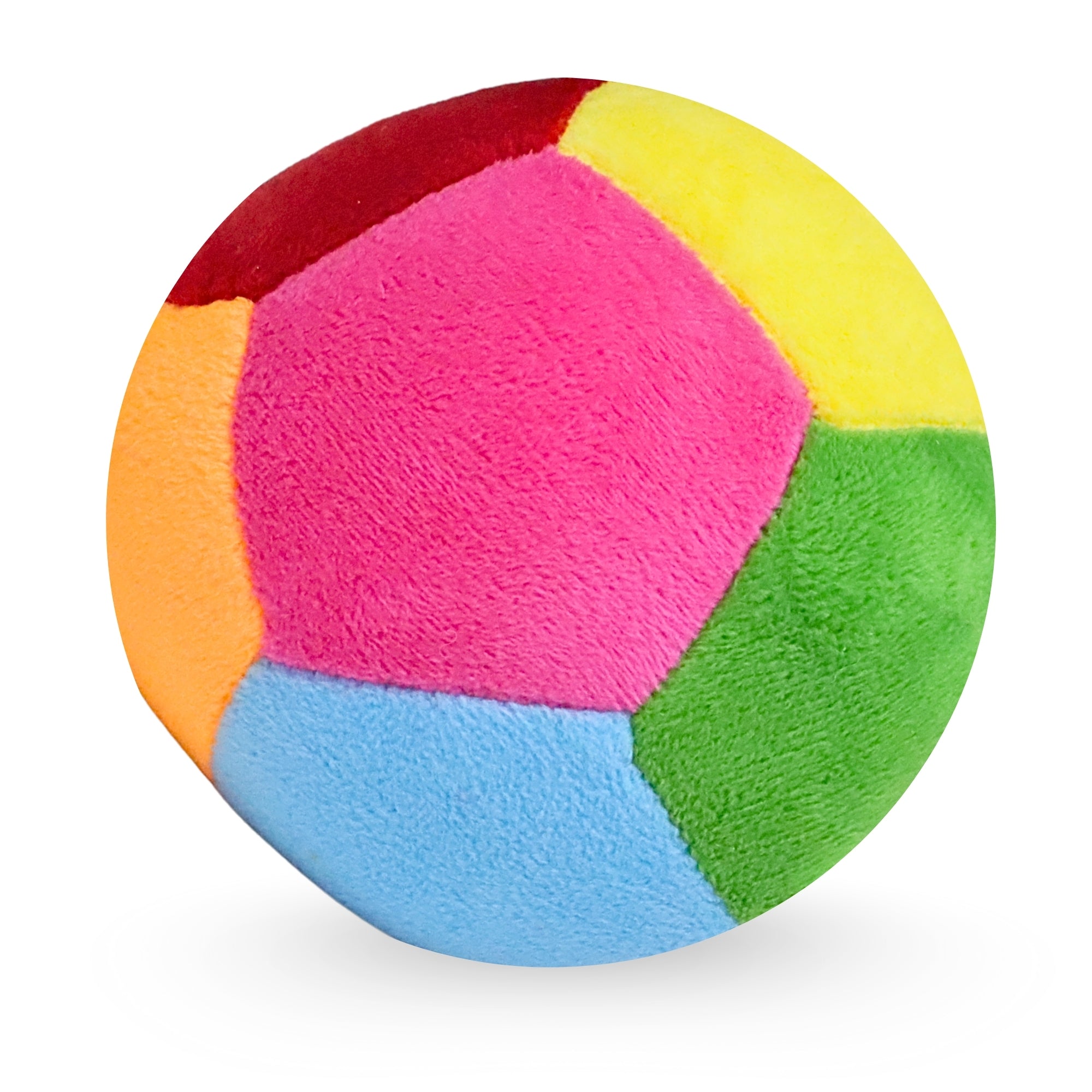 TOYTALES Plush Rattle Ball – Soft Colorful Baby Toy 14cm