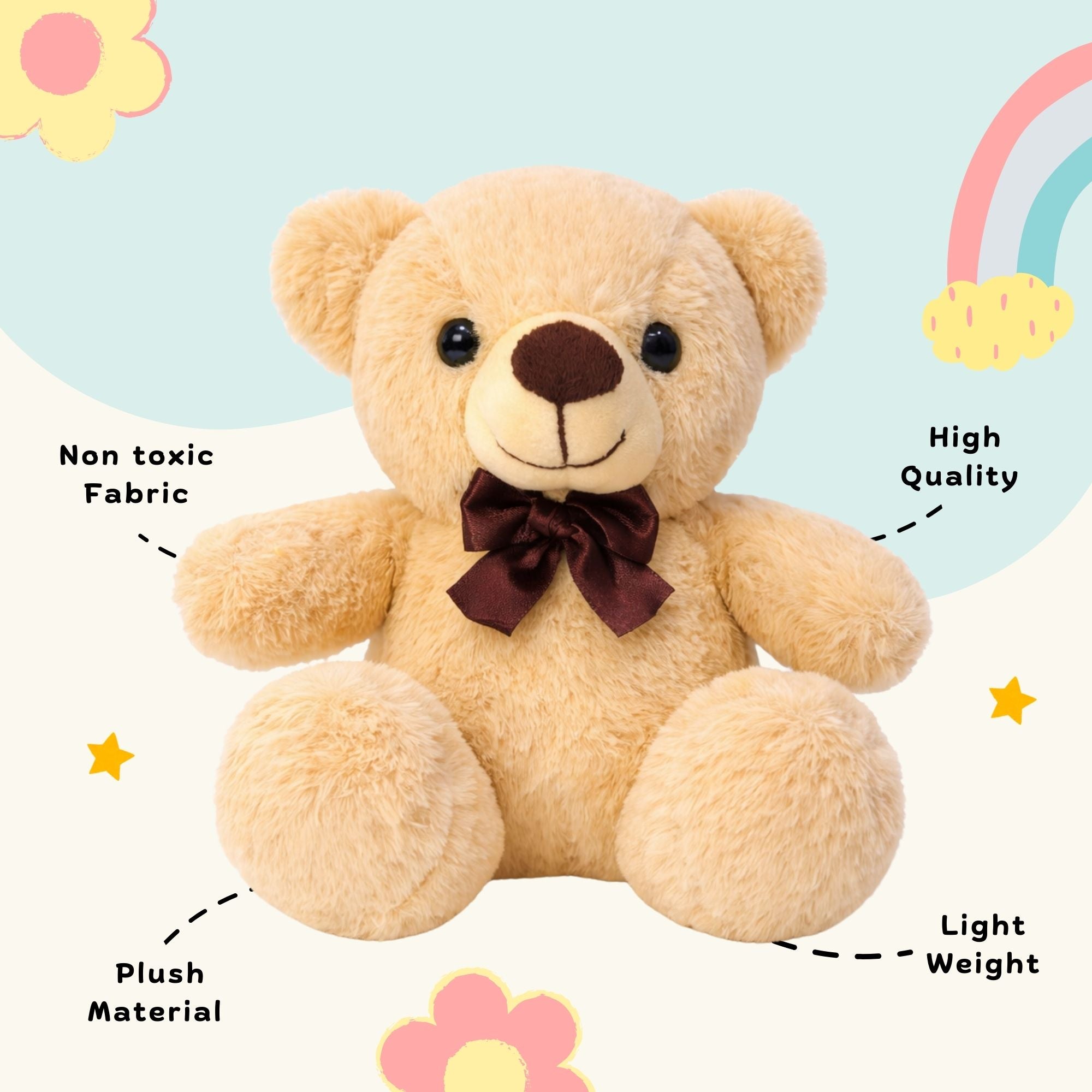 TOYTALES Teddy Bear Soft Toy | Plush Stuffed Toy 23cm
