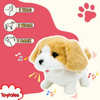 TOYTALES Walking & Barking Snooby Dog, Interactive Plush Puppy Toy