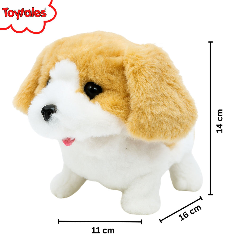 TOYTALES Walking & Barking Snooby Dog, Interactive Plush Puppy Toy