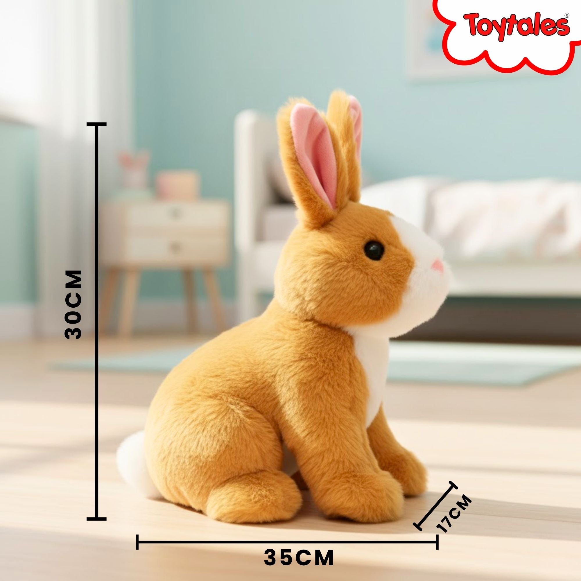 TOYTALES Bunny Rabbit Ultra Soft Toy 35cm