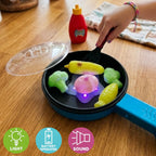 Kids Pretend Play Kitchen Toy Set with Frying Pan, Spatula, Vegetables & Ketchup Bottle – Educational Cooking Role Play Set for Toddlers & Children