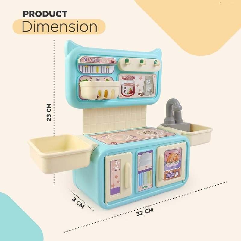 TOYTALES Kids Kitchen Play Set Pretend Cooking Toy with Utensils