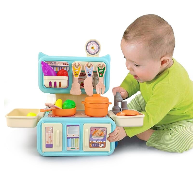 TOYTALES Kids Kitchen Play Set Pretend Cooking Toy with Utensils