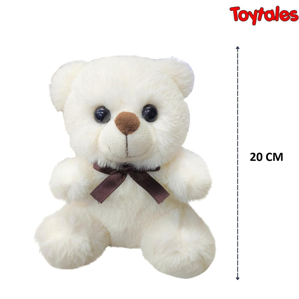 TOYTALES Teddy Bear Soft Toy  – Cream, 25cm