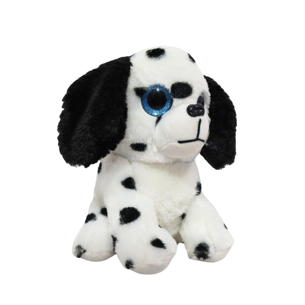 TOYTALES Black & White Dog Cuddly Puppy Soft Toy 22cm