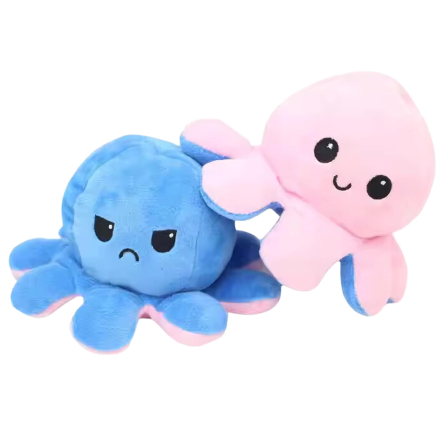 TOYTALES Reversible Octopus Plush Soft Toy Flip Design Cute Stuffed Animal for Kids