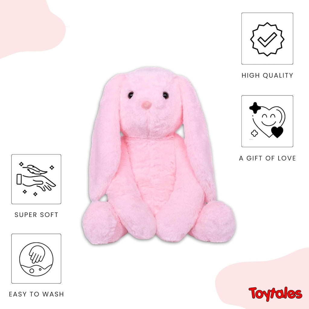 TOYTALES  Bunny Rabbit Soft Toy - Pink, 35cm