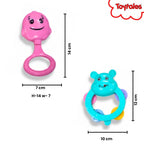 TOYTALES Baby Rattle and Teether Toy Set 6 Piece Sensory Toys for Newborns