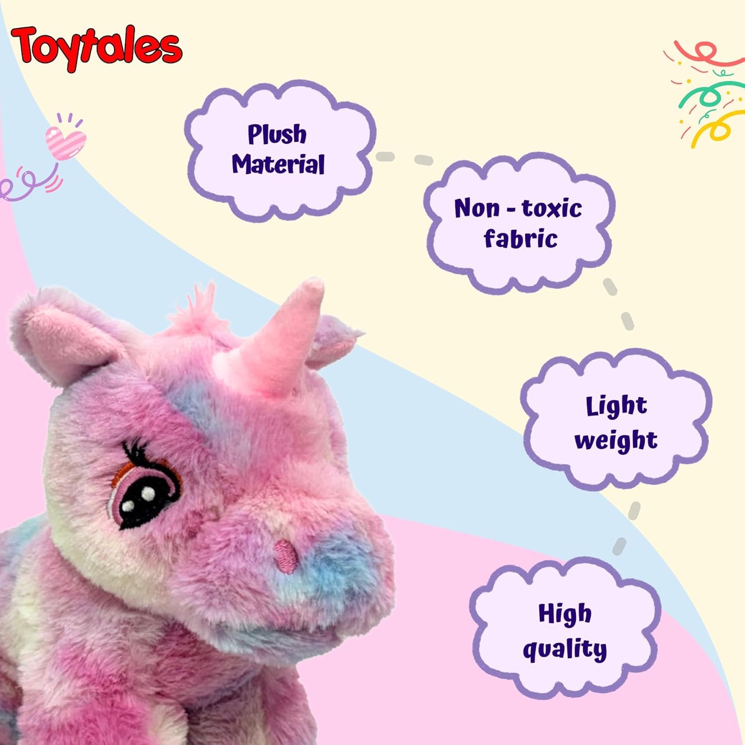 TOYTALES Unicorn Plush Animal Soft Toy 32cm