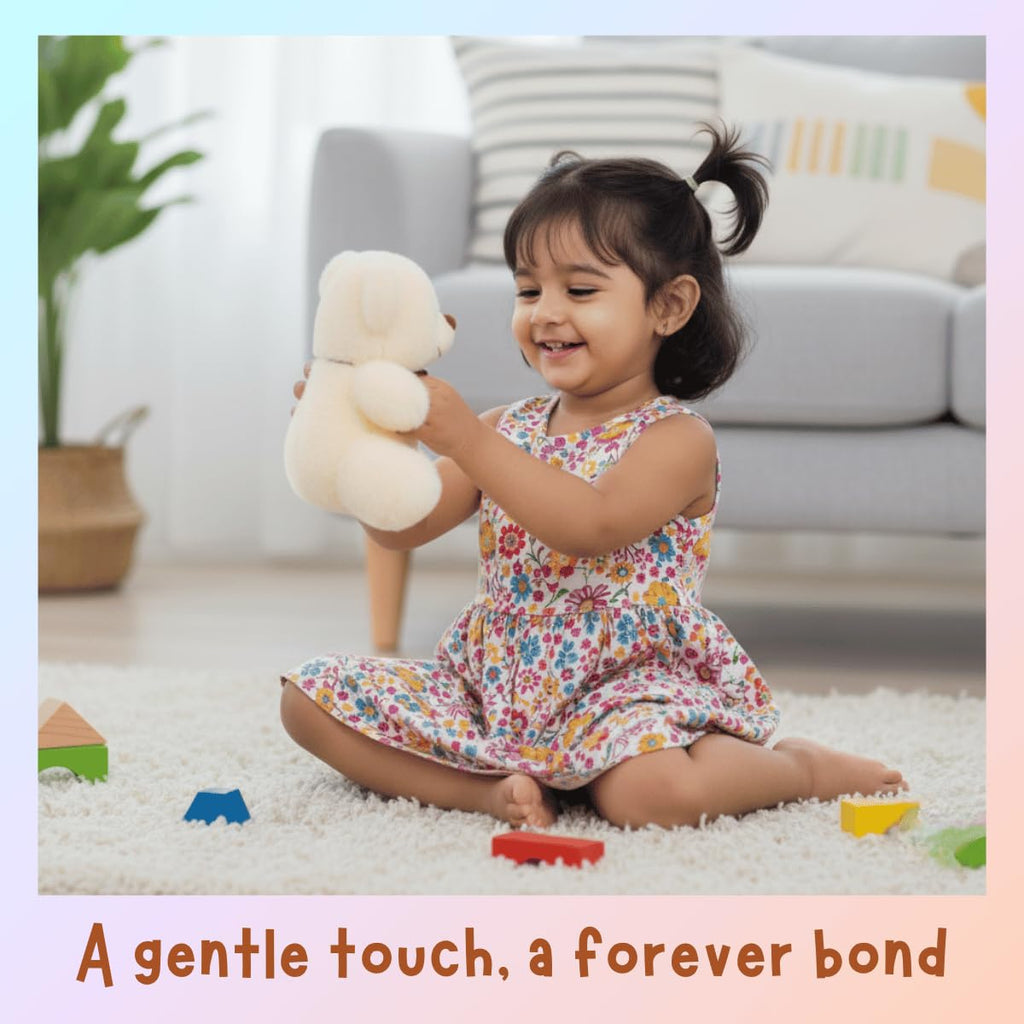 TOYTALES Teddy Bear Soft Toy Cream, 25cm