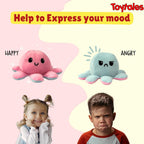 TOYTALES Reversible Octopus Plush Soft Toy Flip Design Cute Stuffed Animal for Kids
