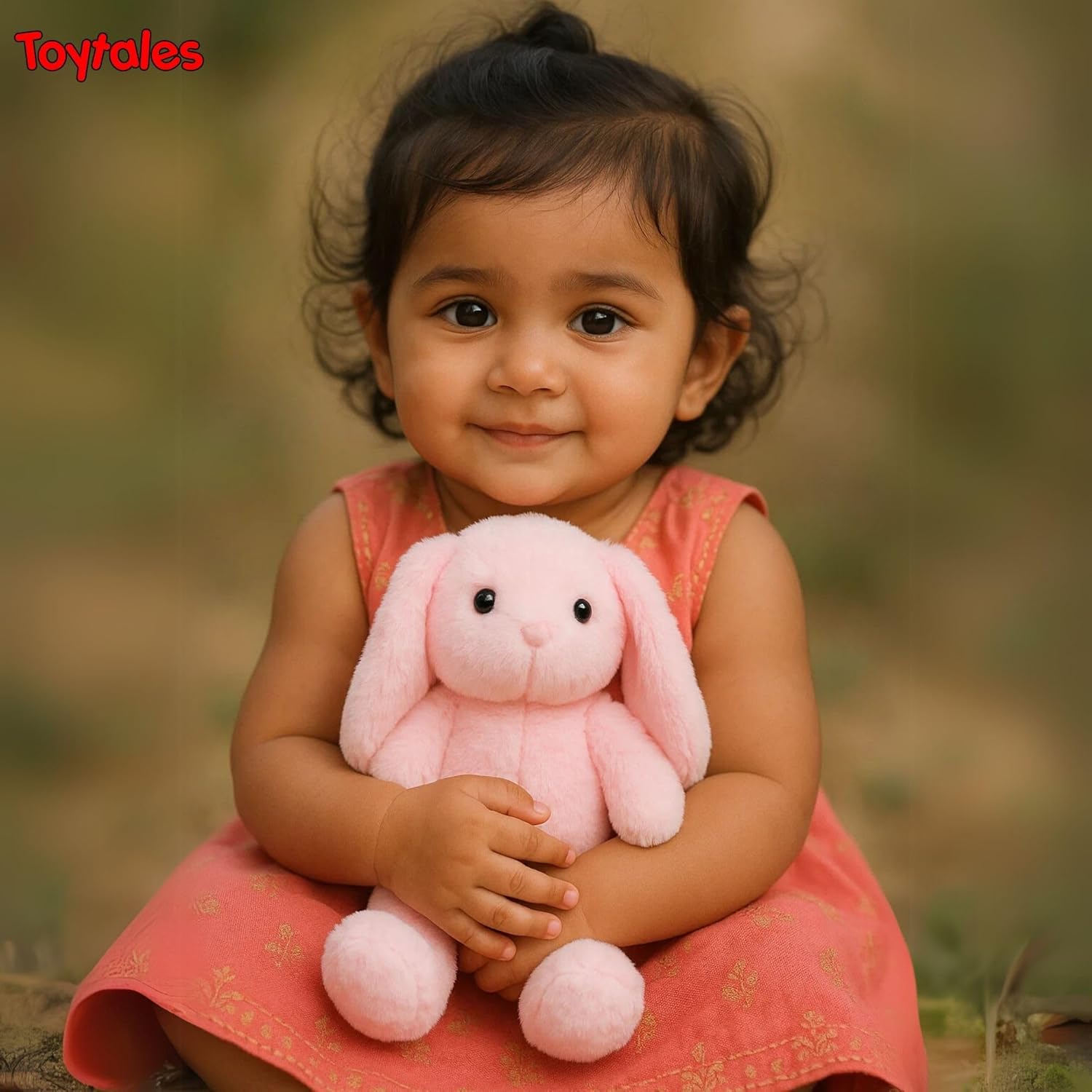 TOYTALES  Bunny Rabbit Soft Toy - Pink, 35cm