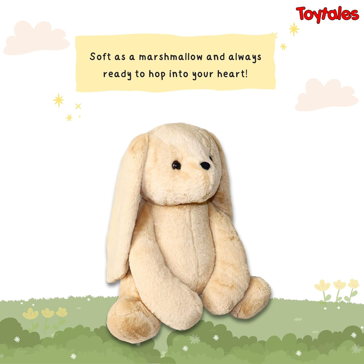 TOYTALES  Bunny Rabbit Soft Toy –  Beige, 35cm