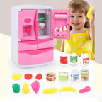 TOYTALES Mini Fridge Toy for Kids with Lights, Music & Ice Dispenser for 3+ Year Old