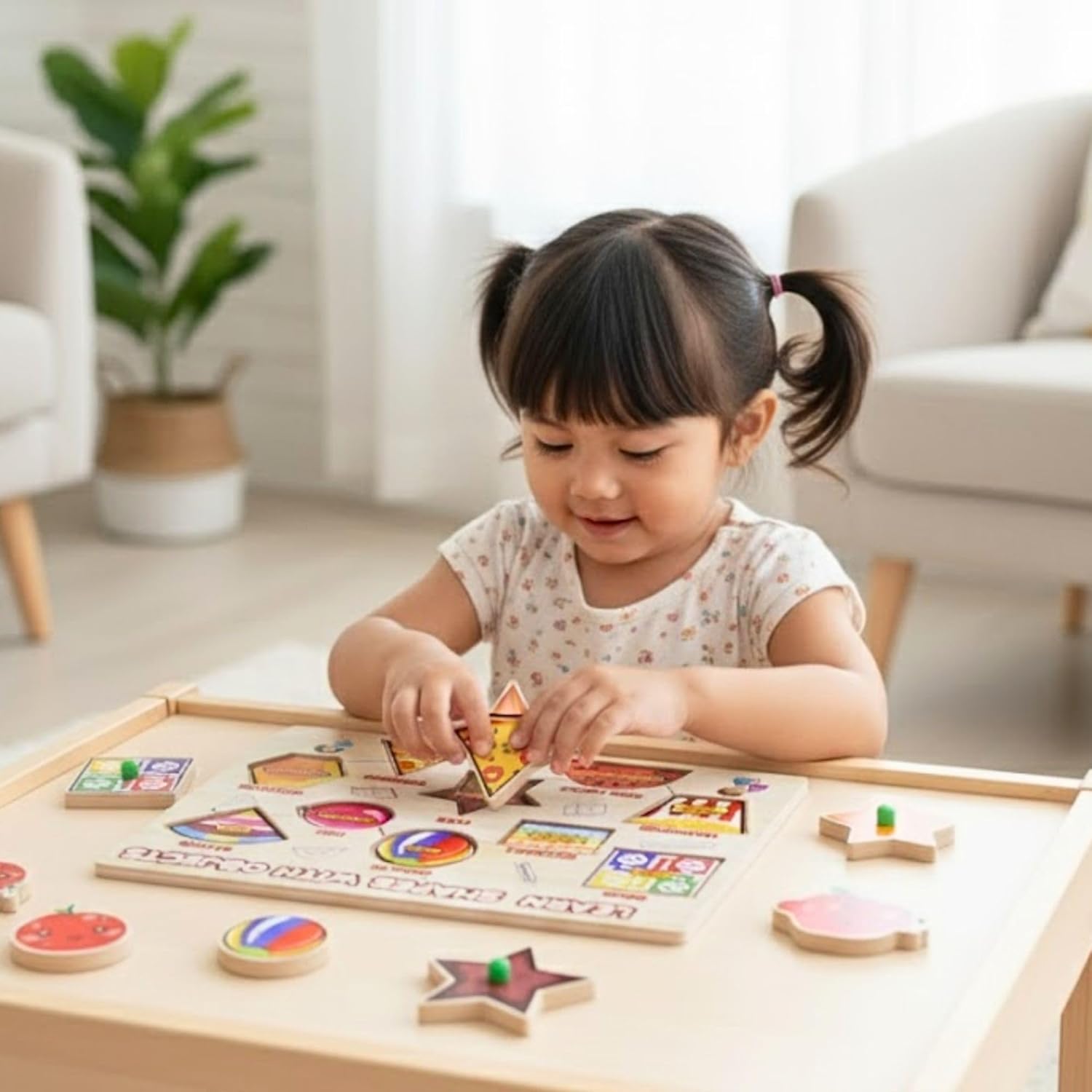 TOYTALES Shapes Learning Puzzle for Kids Sorting Puzzle Toy for Age 2+