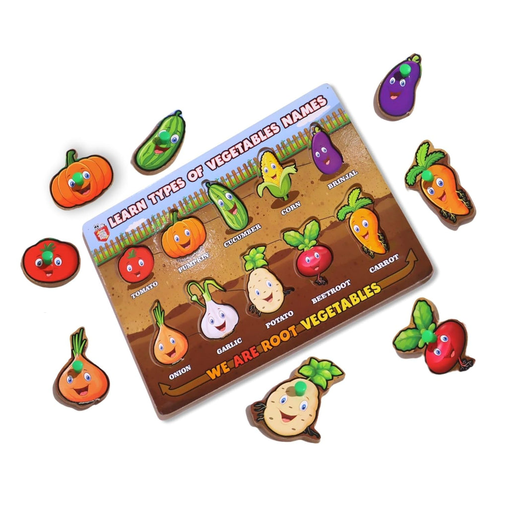 TOYTALES Vegetables Learning Puzzle Board for Kids Age 2+
