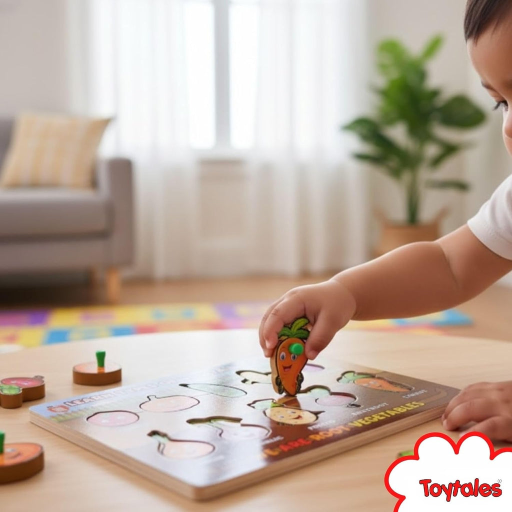 TOYTALES Vegetables Learning Puzzle Board for Kids Age 2+