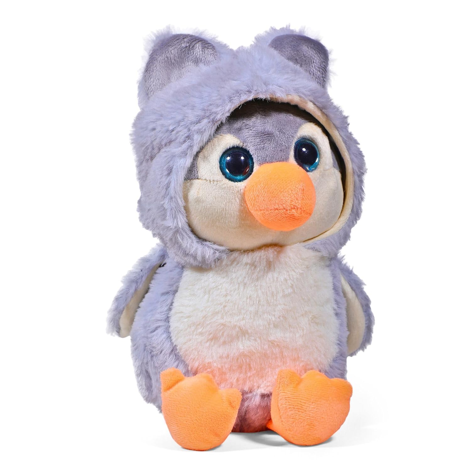 TOYTALES Penguin Soft Toy with Hoodie Plush Stuffed Animal 25cm (Assorted colors)