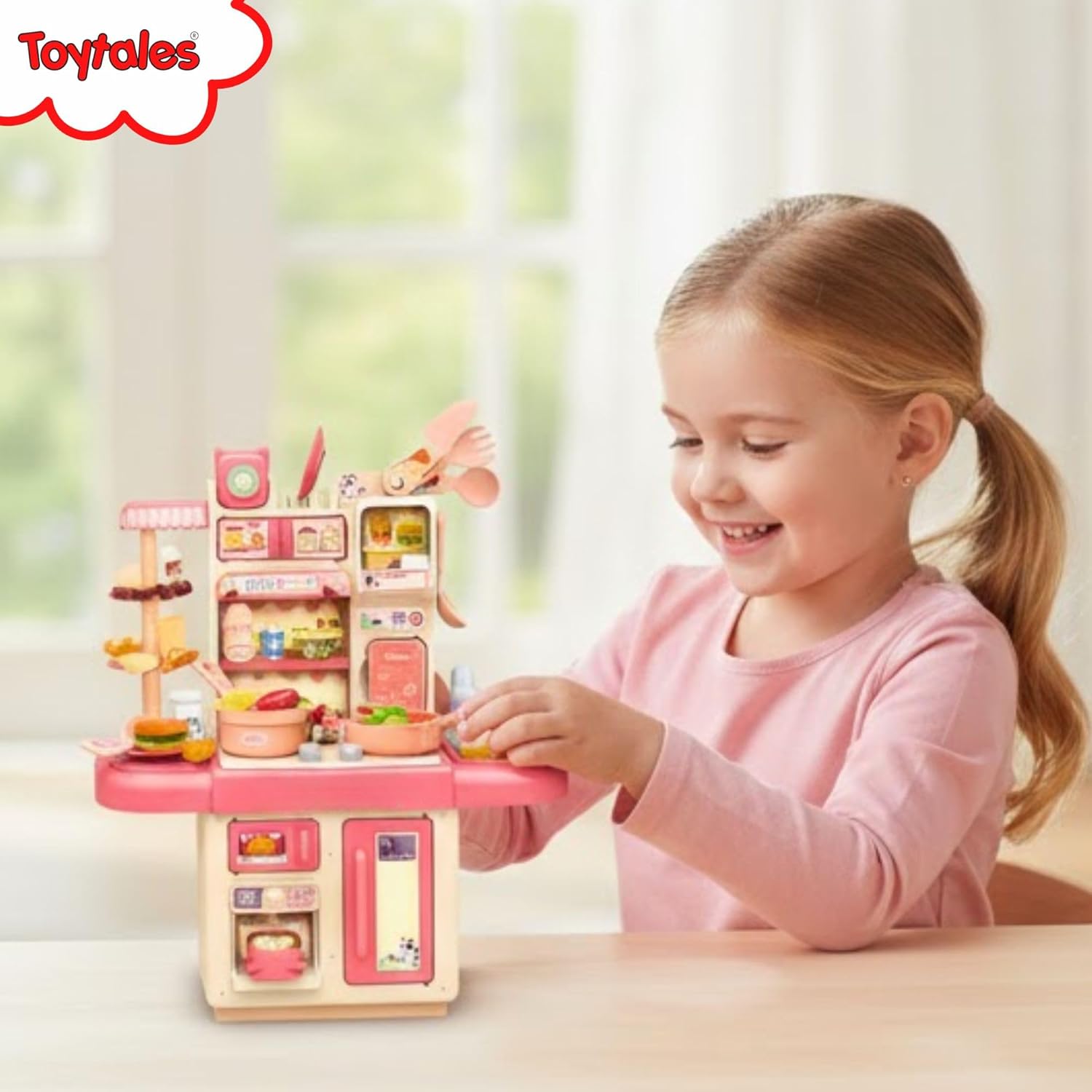 TOYTALES Kitchen Playset Interactive Cooking Toy for Kids