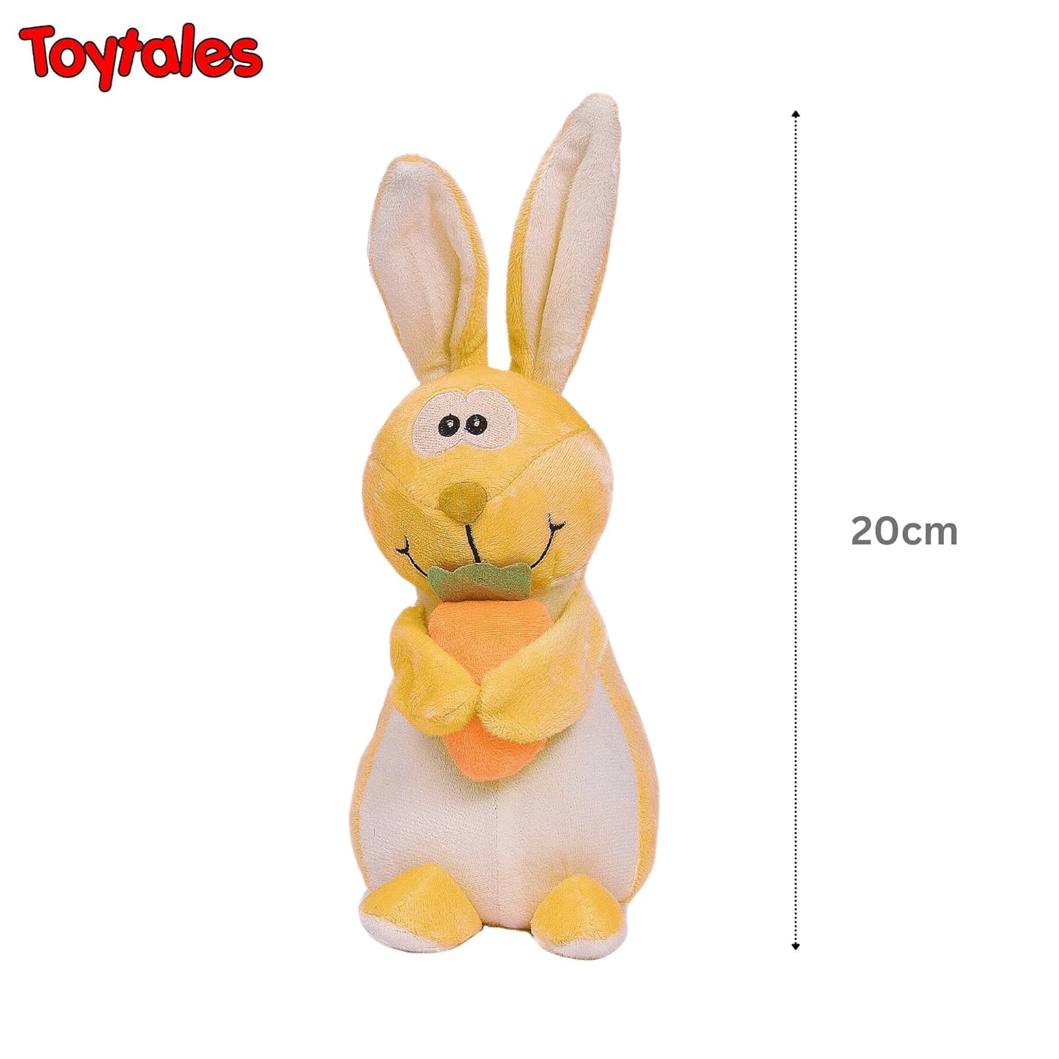 TOYTALES Carrot Rabbit Plush Toy Ultra Soft Bunny for Kids 18CM