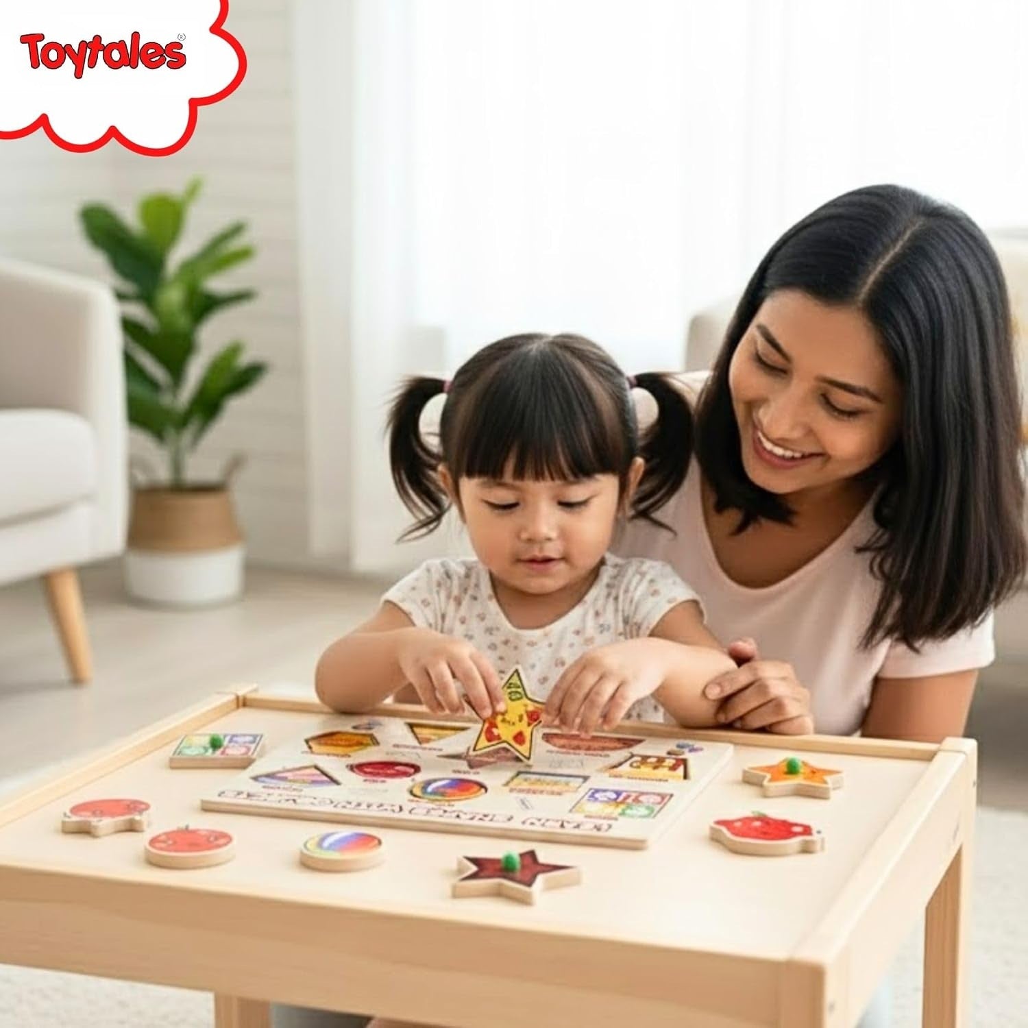 TOYTALES Shapes Learning Puzzle for Kids Sorting Puzzle Toy for Age 2+