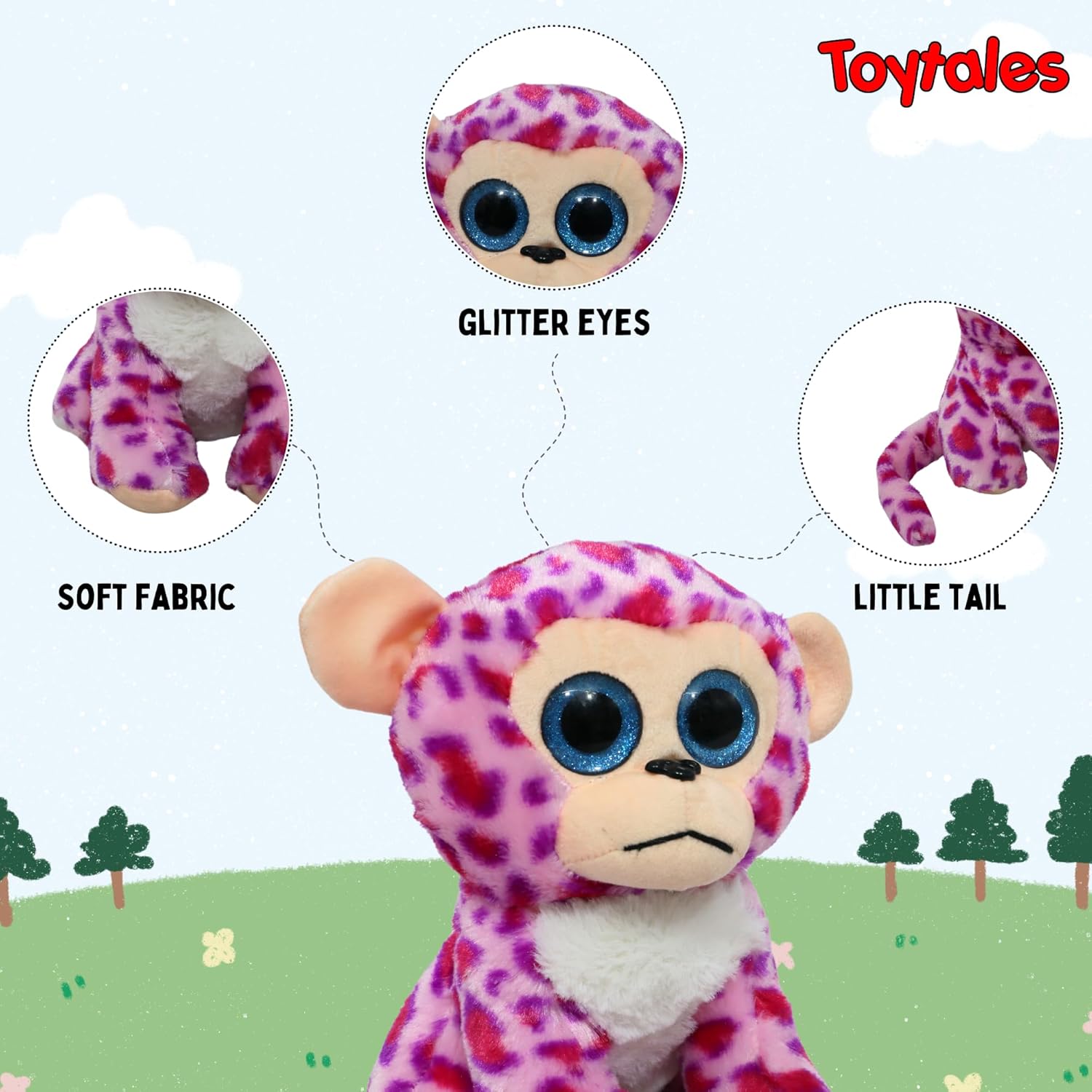 TOYTALES Little Monkey Plush Animal Soft Toy 22cm