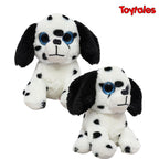 TOYTALES Black & White Dog Cuddly Puppy Soft Toy 22cm