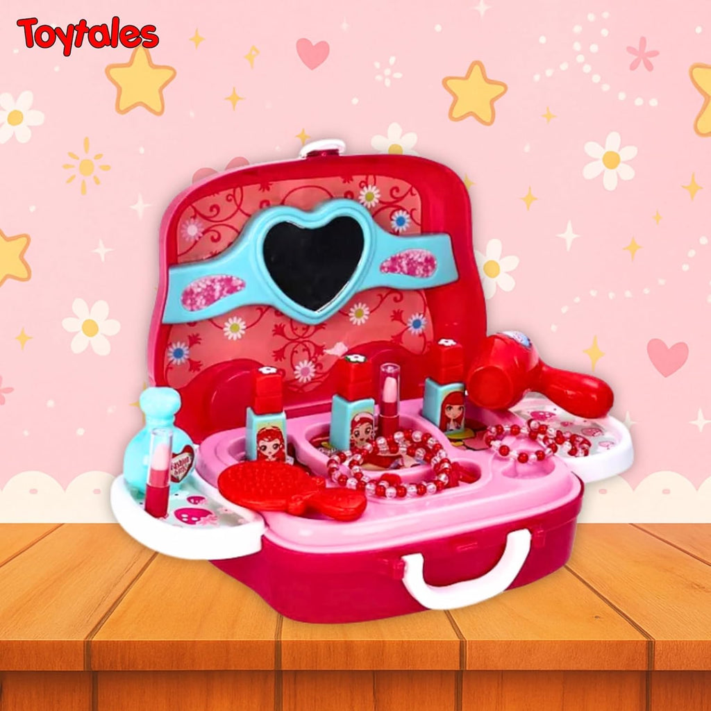 TOYTALES Kids Makeup Kit for Girls Pretend Play Beauty Set with Accessories for Toddlers
