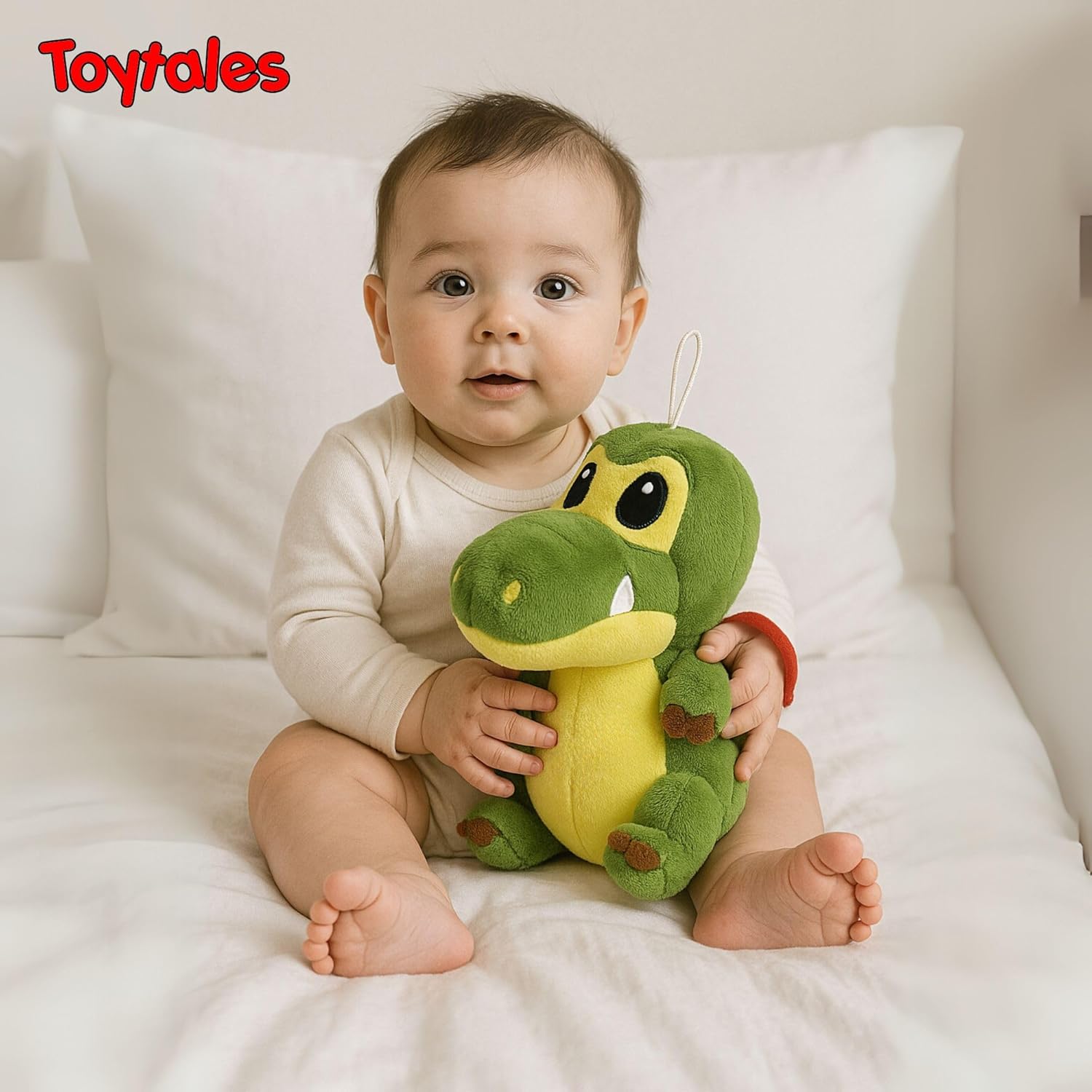 TOYTALES Stuffed Baby Gator Hanging Plush Soft Toy Cute Stuffed Animal For Kids