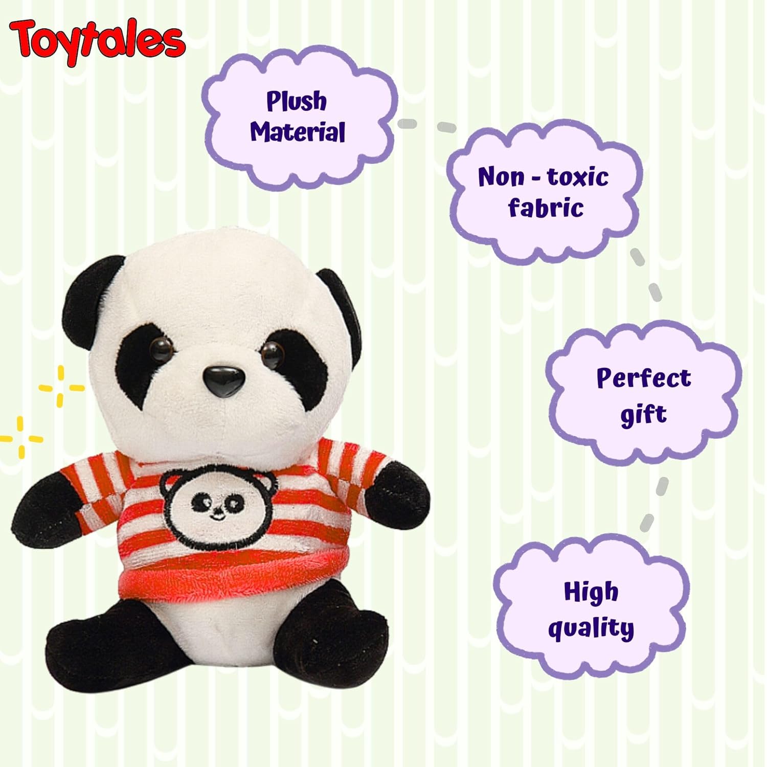 TOYTALES Thug Panda Hanging Plush Soft Toy Stuffed Animal Toy For Kids, Assorted Colors