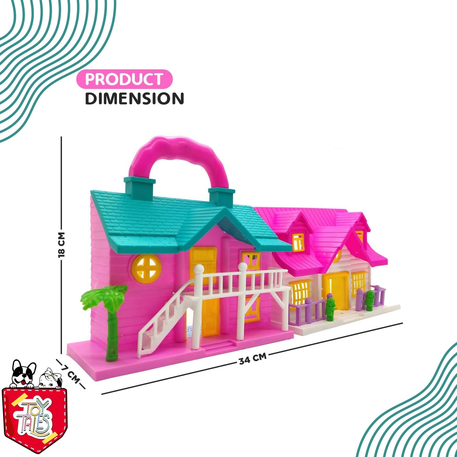 TOYTALES Pretty Doll House for Kids Pretend Play Set For Girls