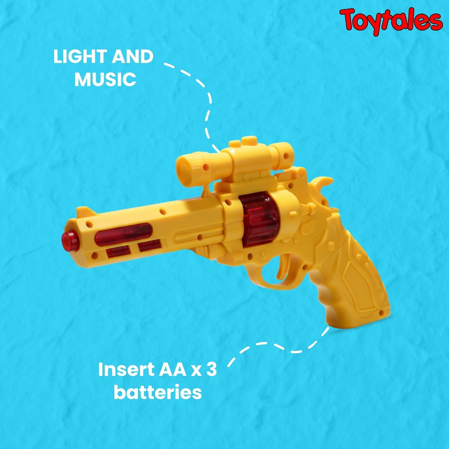 TOYTALES Revolver Flash Gun  LED Light & Music Toy for Kids