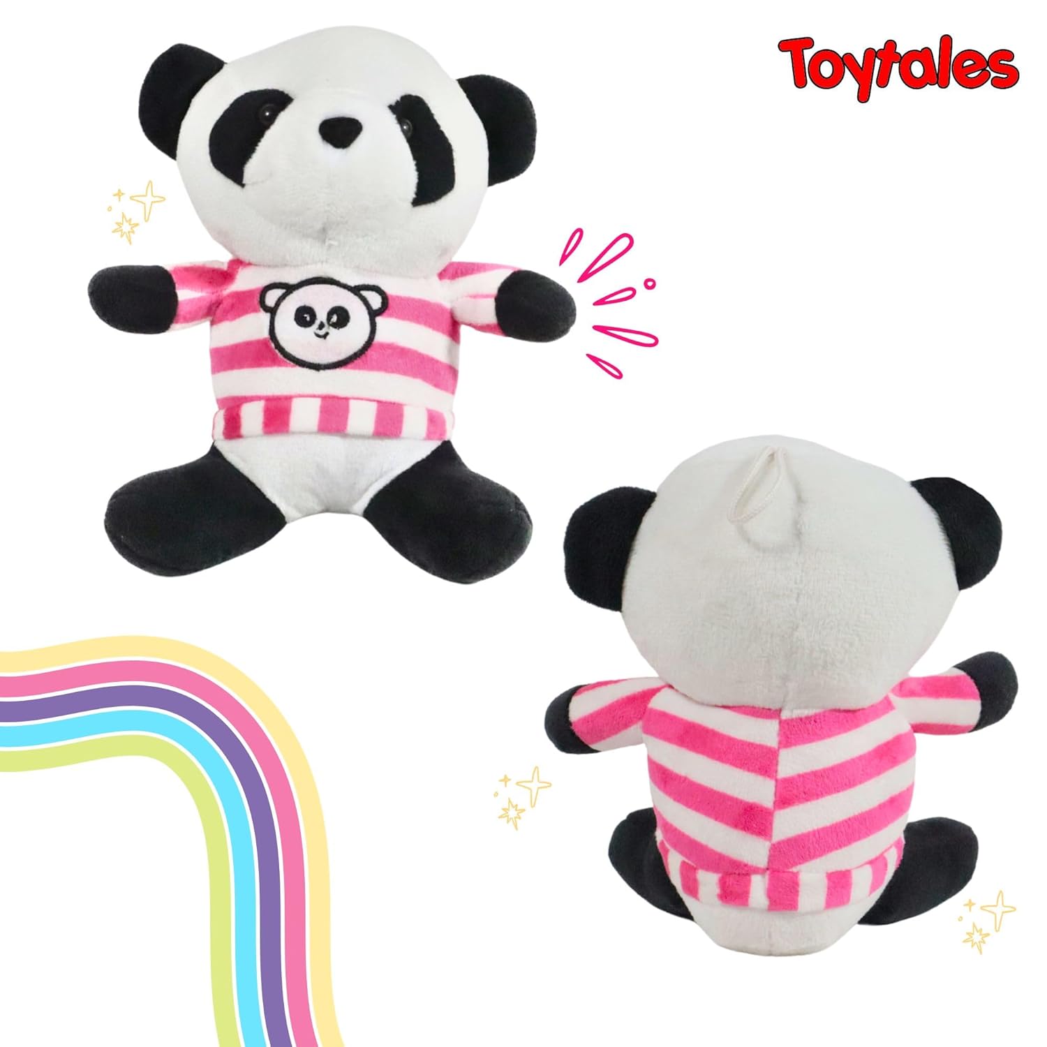 TOYTALES Thug Panda Hanging Plush Soft Toy Stuffed Animal Toy For Kids, Assorted Colors