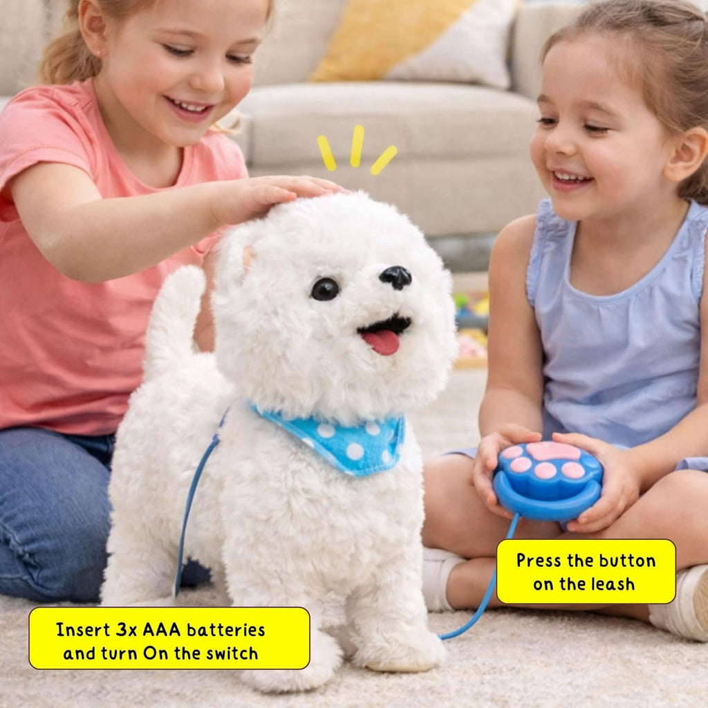 TOYTLAES Duffy Remote Control Dog Toy Walking And Barking Interactive Puppy Plush Toy