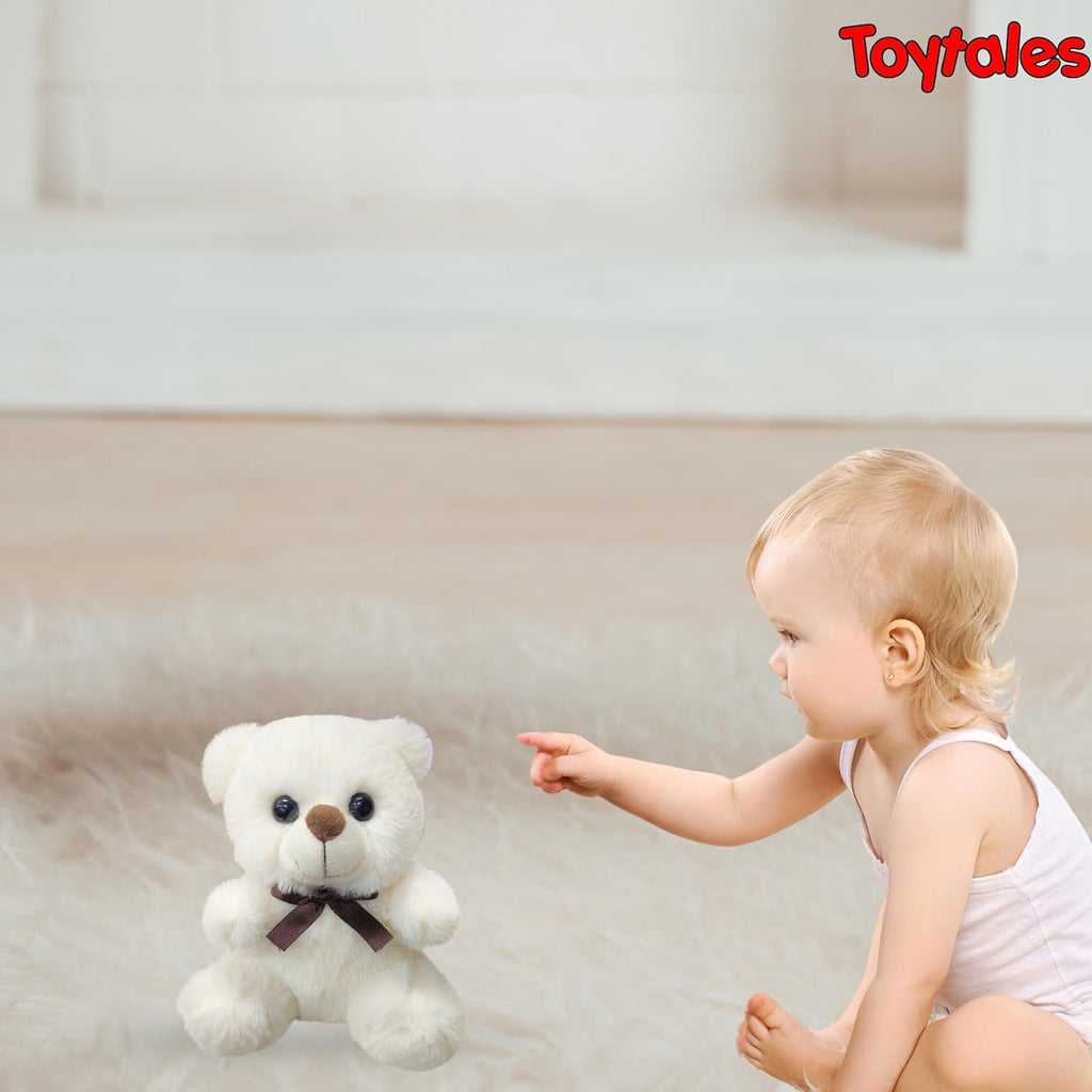 TOYTALES Teddy Bear Soft Toy  – Cream, 25cm