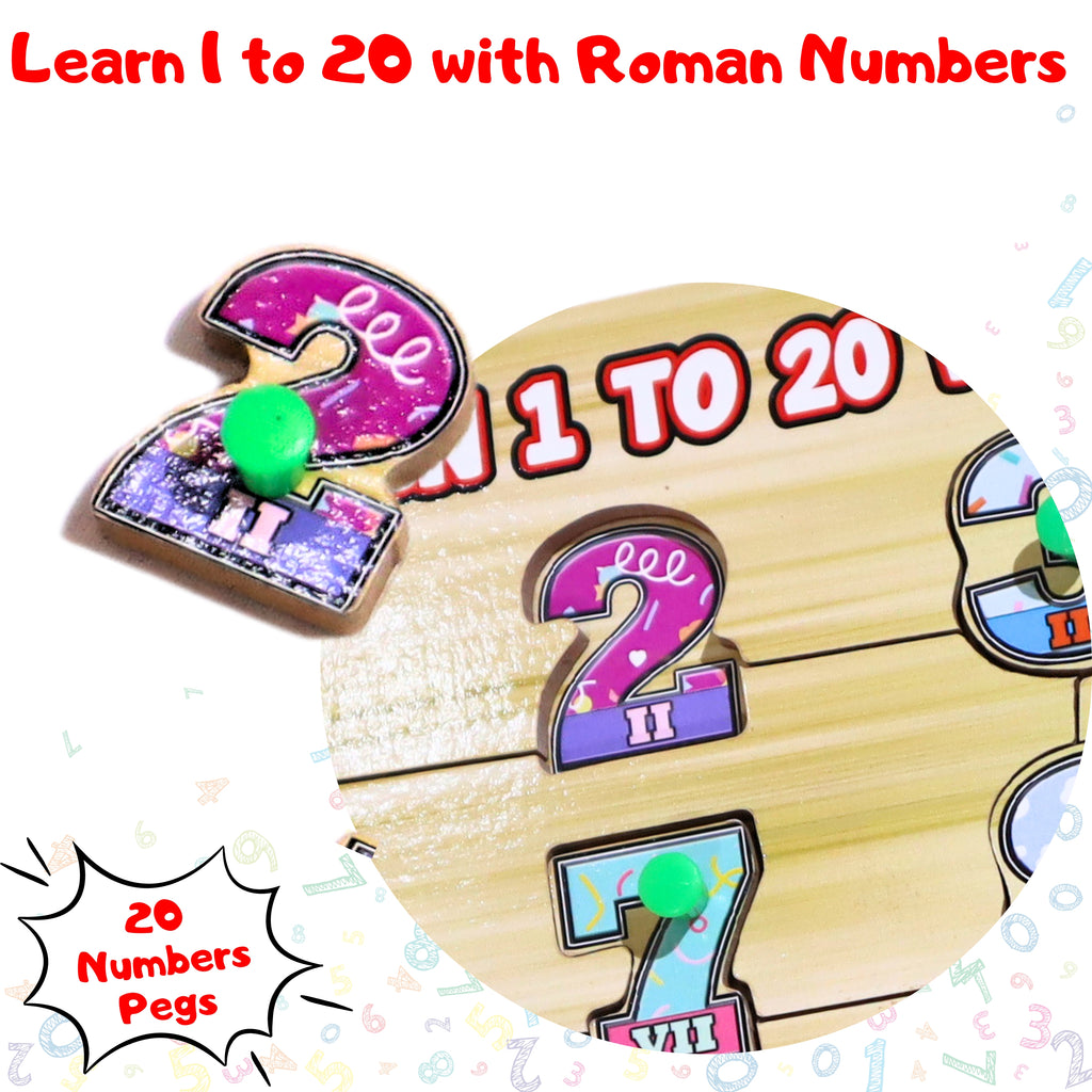 TOYTALES Number Learning Puzzle Board for Kids Number Identification Cardboard Toy for Toddlers