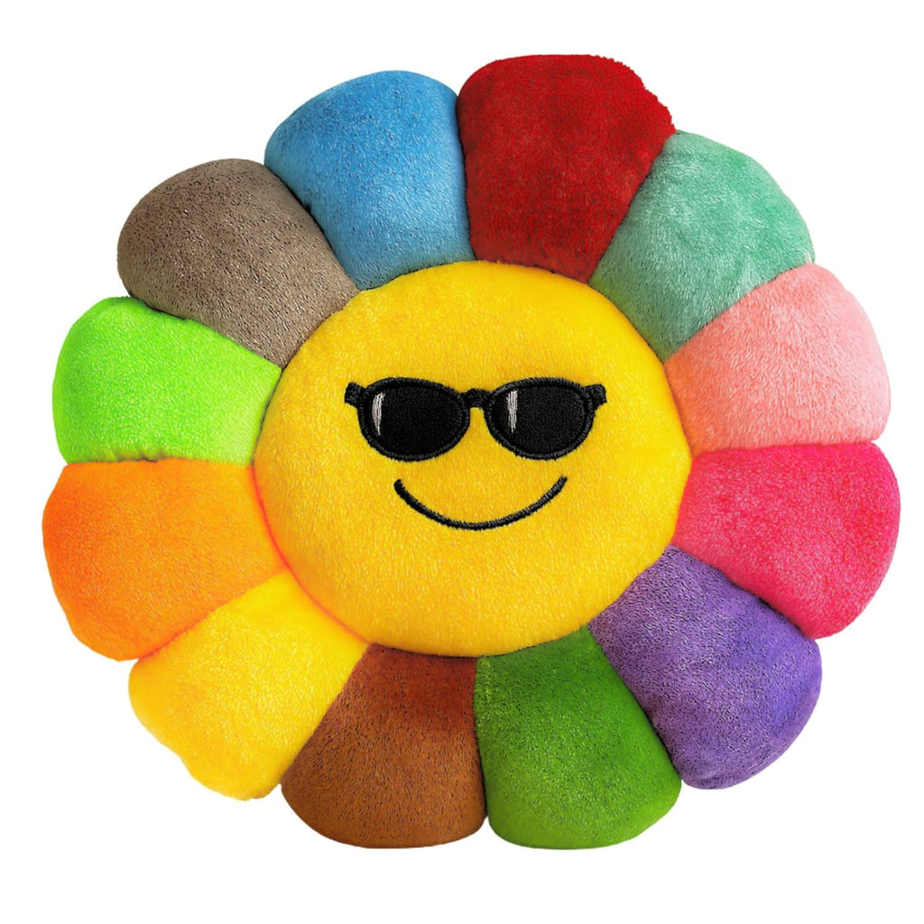 TOYTALES Emoji Flower Cushion Soft Plush Pillow With Colorful Petals (Assorted)