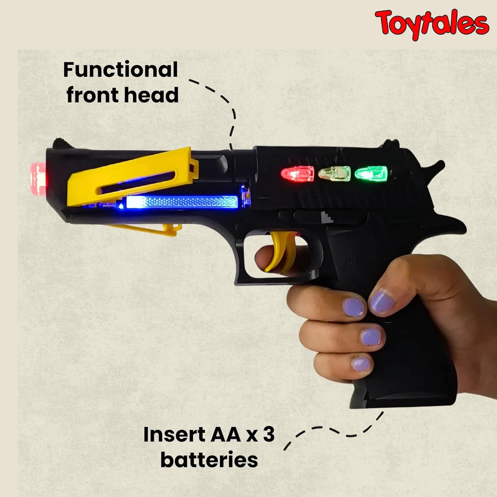 TOYTALES Flash Musical Gun LED Light & Sound Toy for Kids
