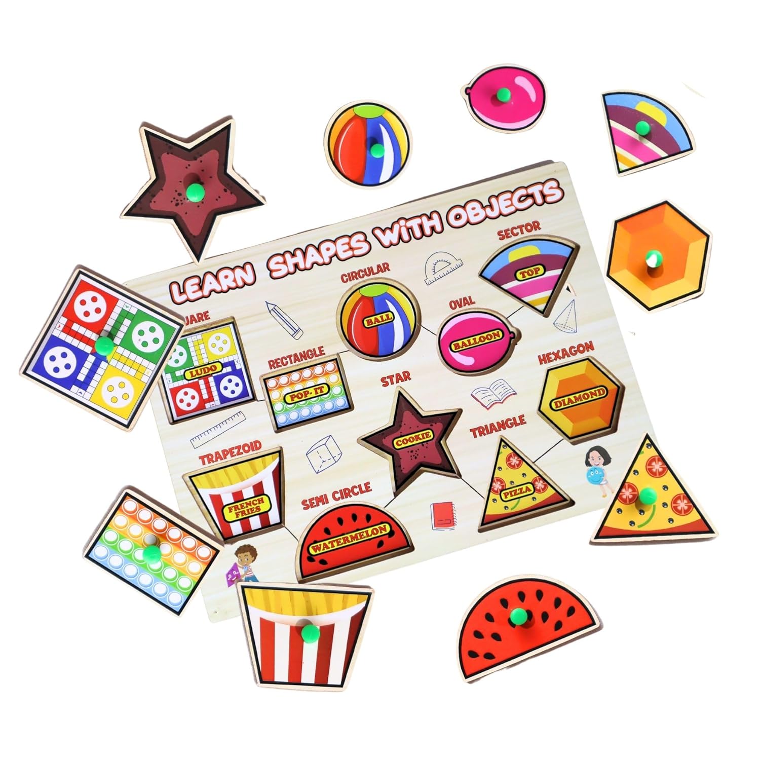 TOYTALES Shapes Learning Puzzle for Kids Sorting Puzzle Toy for Age 2+