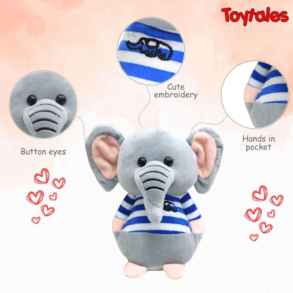 TOYTALES Baby Elephant Plush Soft Toy 20 cm Cute Stuffed Animal